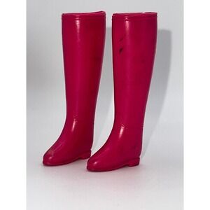 Vintage Barbie Magenta Skipper Francie Doll Squishy Tall Riding Boots France EUC